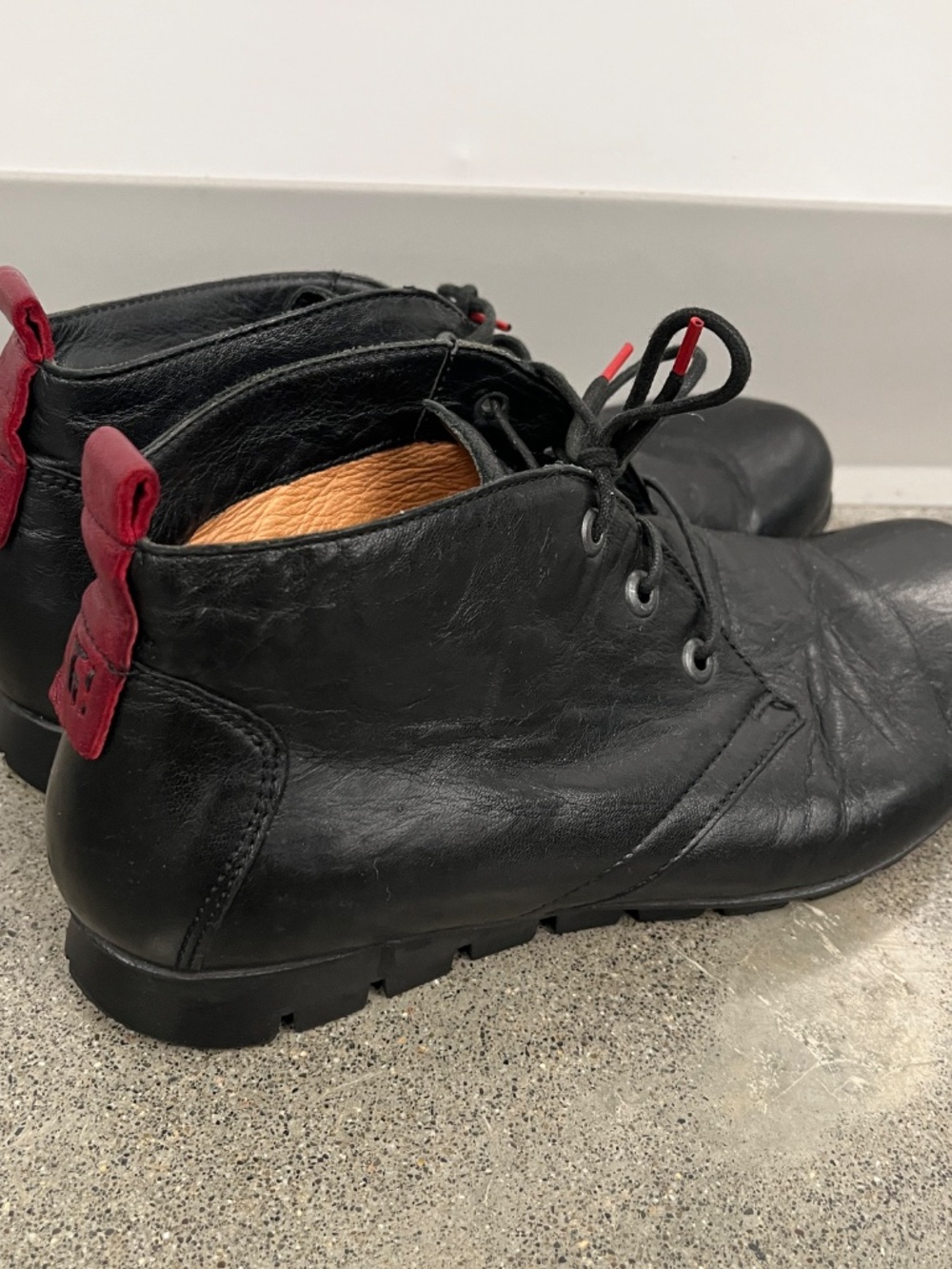 ✨ Think! Leather Ankle Boots / Chukka Shoes | Model 87074 | Size EU 37 | Black | - Picture 2 of 7